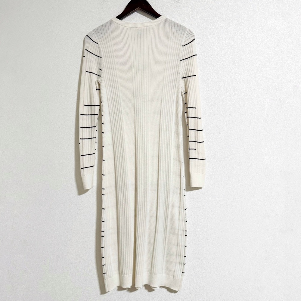 Cabi Dashes Striped Ribbed Long Line Duster Cardigan - Picture 3 of 11